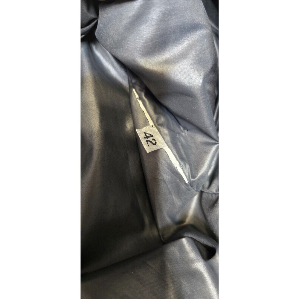 Dolce & Gabbana Moto Jacket Womens 42 Black Nylon Quilted Zip Leather Biker Edgy - Picture 8 of 8